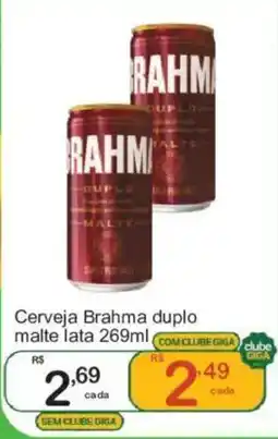 Giga Atacado Cerveja brahma duplo malte lata oferta