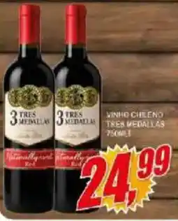 Vianense Supermercados Vinho chileno tres medallas oferta