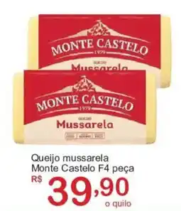 Giga Atacado Queijo mussarela monte castelo f4 peça oferta