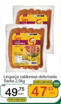 Giga Atacado Linguiça calabresa defumada Sadia oferta