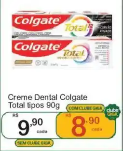 Giga Atacado Creme Dental Colgate Total tipos 90g oferta