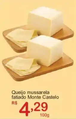 Giga Atacado Queijo mussarela fatiado Monte Castelo oferta