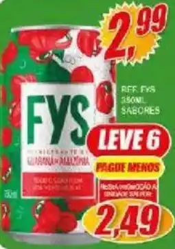 Vianense Supermercados Fys refrigerante de guaraná e maracujá oferta