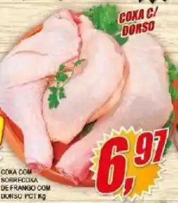 Vianense Supermercados Coxa com sobre coxa de frango com dorso oferta