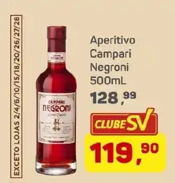 Supermercados São Vicente Aperitivo Campari Negroni oferta