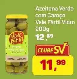 Supermercados São Vicente Azeitona Verde com Caroço Vale Fértil Vidro oferta