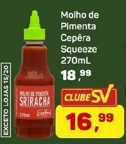 Supermercados São Vicente molho de pimenta cepêra squeeze oferta