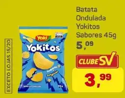 Supermercados São Vicente Batata ondulada yokitos sabores oferta