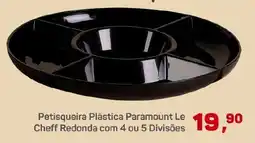 Supermercados São Vicente Petisqueira plástica paramount le cheff redonda com 4 ou 5 divisões oferta
