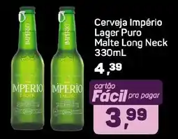 Supermercados São Vicente Cerveja Império Lager Puro Malte Long Neck oferta