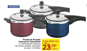 Carrefour Panela de Pressao vancouver Tramontina oferta