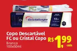 Supermercados Mateus Copo Descartável FC ou Cristal Copo Branco oferta