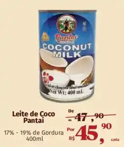 Supermercados Mateus Leite de Coco Pantai oferta