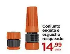 Conjunto engate e esguícho rosqueado