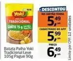 Tenda Atacado Yoki - batata palha tradicional leve 105g pague 90g oferta