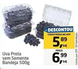 Tenda Atacado Sem semente - uva preta sem semente bandeja oferta