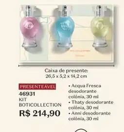 O Boticário Acqua - kit boticollection oferta