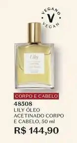 O Boticário Lily - oleo acetinado corpo e cabelo oferta