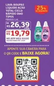 Assaí Atacadista Omo - lava-roupas liquido acòo total ciclo rapido oferta