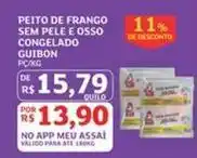 Assaí Atacadista De - peito de frango sem pele e osso congelado guibon oferta