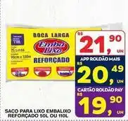 Roldão Embalixo - saco para lixo reforcado ou 110l oferta