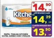Roldão Kitchen - papel toalha ultra jumbo com 3 rolos oferta