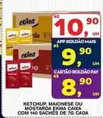 Roldão Ekma - ketchup, maionese ou mostarda caixa com 140 saches oferta