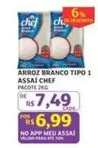 Assaí Atacadista Do chef - arroz branco tipo 1 assa oferta