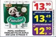 Roldão Leve - papel higiênico familiar folha dupla 30m oferta