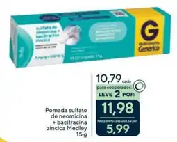 Drogaria Coop Pomada sulfato de neomicina + bacitracina zinccica medley oferta