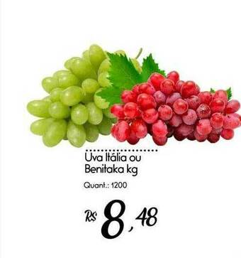 Giassi Supermercados Uva Itália Ou Benitaka oferta