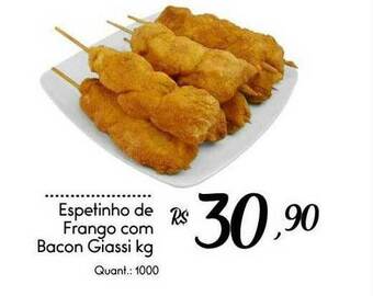 Giassi Supermercados Espetinho De Frango Com Bacon Giassi oferta