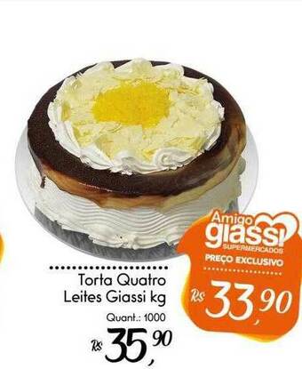 Giassi Supermercados Torta Quatro Leites Giassi oferta