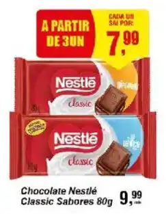 Negreiros Chocolate Nestlé Classic Sabores oferta