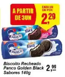 Negreiros Biscoito recheado panco golden black sabores oferta