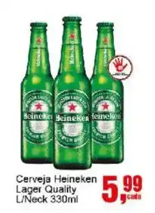 Negreiros Cerveja Heineken Lager Quality L'Neck oferta