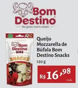 Novo Atacarejo Queijo Mozzarella de Búfala Bom Destino Snacks oferta