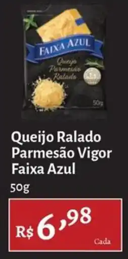 Novo Atacarejo Queijo Ralado Parmesão Vigor Faixa Azul oferta