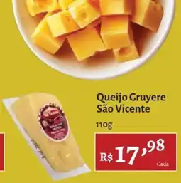 Novo Atacarejo Queijo Gruyere São Vicente oferta
