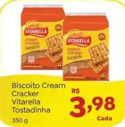 Novo Atacarejo Biscoito cream cracker vitarella tostadinha oferta