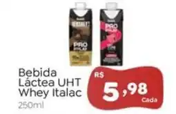 Novo Atacarejo Bebida Láctea UHT Whey Italac oferta