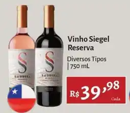Novo Atacarejo Vinho Siegel Reserva oferta