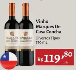 Novo Atacarejo Vinho Marques De Casa Concha Diversos Tipos oferta