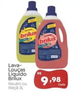 Novo Atacarejo Lava-Louças Líquido Brilux Neutro ou Maçã oferta