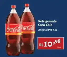 Novo Atacarejo Refrigerante Coca-Cola Original Pet oferta