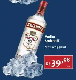 Novo Atacarejo Vodka Smirnoff N°21 Red oferta