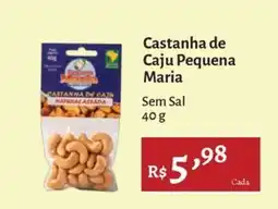 Novo Atacarejo Castanha de caju pequena maria oferta