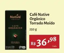 Novo Atacarejo Café native orgânico torrado moído oferta
