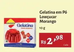 Novo Atacarejo Gelatina em Pó Lowçucar Morango oferta