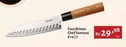 Novo Atacarejo Faca Brinox Chef Samurai oferta
